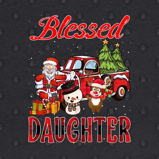 Blessed Daughter Red Plaid Christmas by intelus
